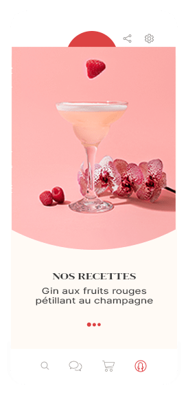 Réseaux sociaux cocktail de Gin