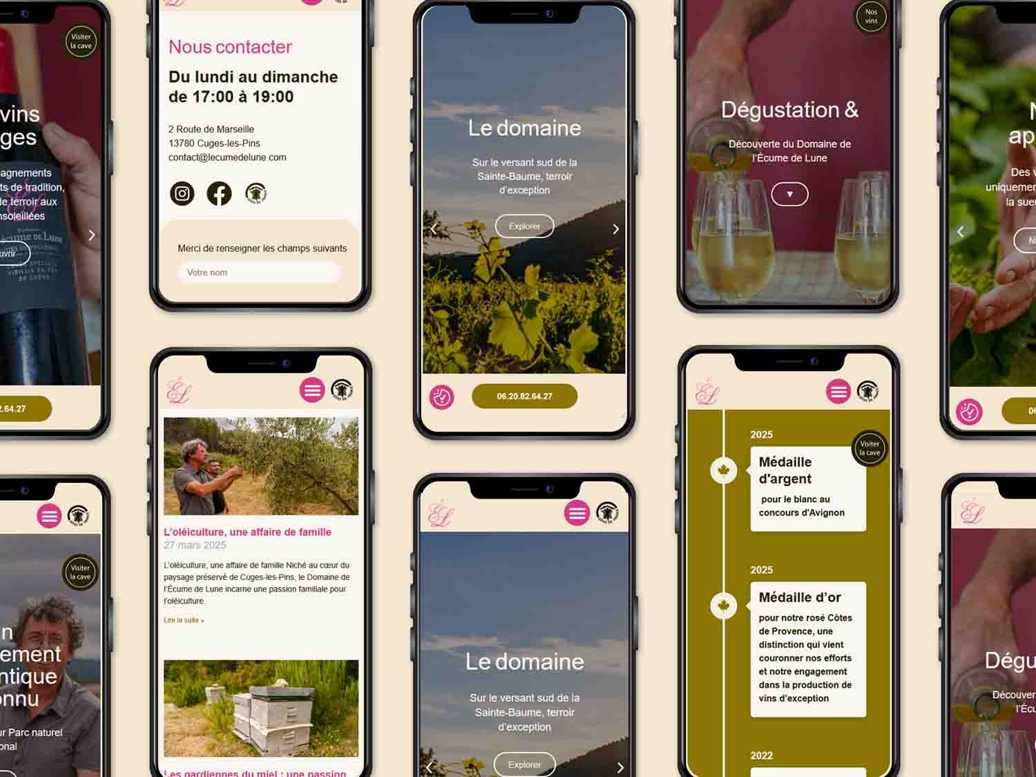 Webdesign Domaine viticole