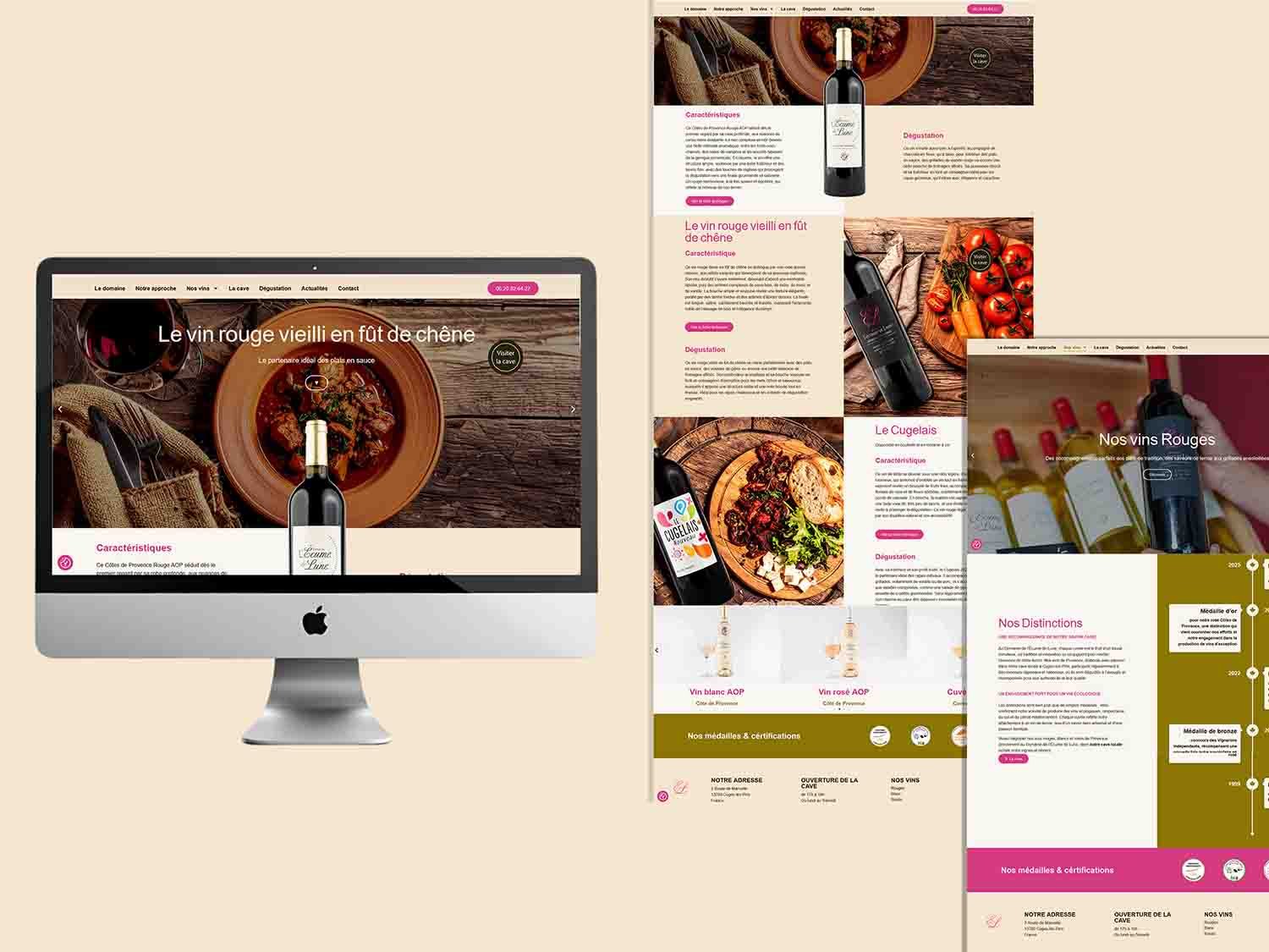 Webdesign Domaine viticole